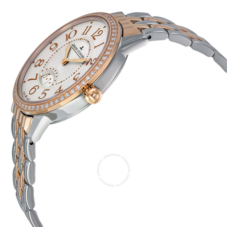 Jaeger LeCoultre Rendez Vous Silver Guilloche Dial Stainless Steel and 18kt Rose Gold Ladies Watch Q3474120