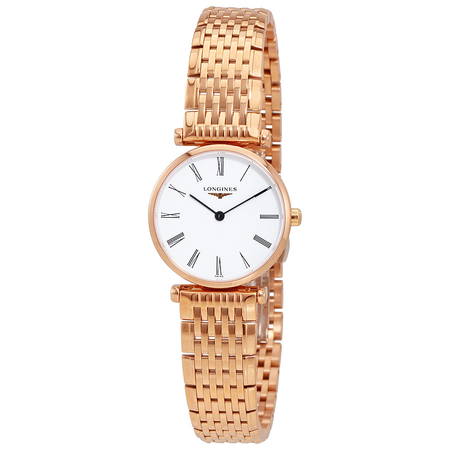 Longines La Grande Classique White Ladies Rose Gold PVD Watch L42091918