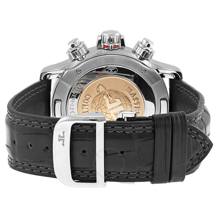 Jaeger LeCoultre Master Compressor Chronograph Black Galvanic Dial Leather Men's Watch Q1758421