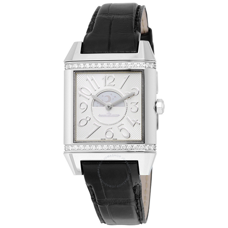 Jaeger LeCoultre Reverso Squadra Lady Duetto Silver and Black Dial Ladies Watch Q7058430