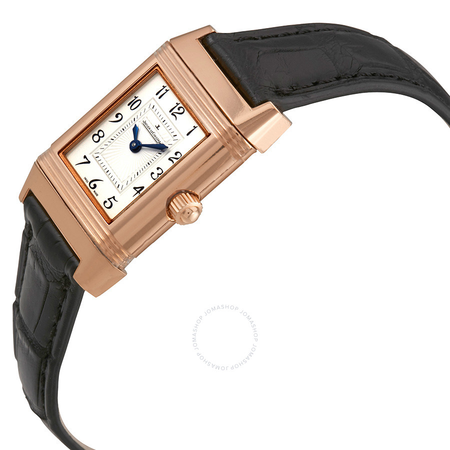 Jaeger LeCoultre Silver and Black 18kt Rose Gold Ladies Watch Q2662420