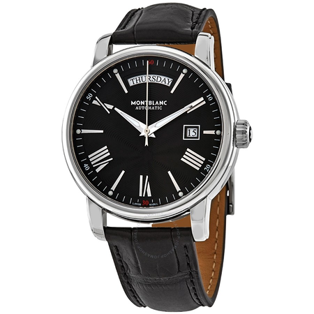 Montblanc 4810 Automatic Black Dial Black Leather Men's Watch 115936