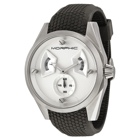 Morphic M34 Series Steel Case Silver Engraved Pattern Dial Men's Watch 3401