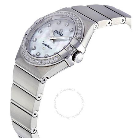 Omega Constellation Mother of Pearl Diamond Dial Ladies Watch 123-15-27-60-55-001 123.15.27.60.55.001