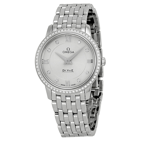 Omega De Ville Silver Dial Stainless Steel Ladies Watch 42415276052001 424.15.27.60.52.001