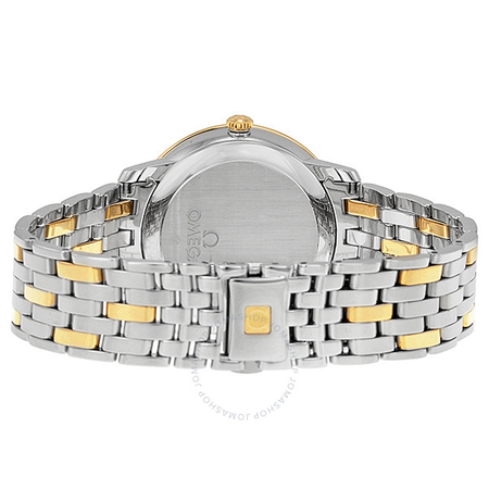 Omega DeVille Prestige Steel & 18kt Yellow Gold Champagne Dial Unisex Watch 42420372008001 424.20.37.20.08.001