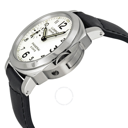 Panerai Luminor Marina 8 Days Acciaio Mechanical White Dial Men's Watch PAM00563