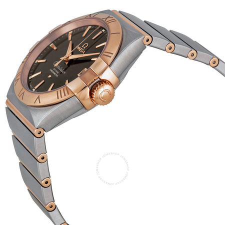 Omega Constellation Automatic Brown Dial Stainless Steel Rose Gold Men's Watch 123.20.38.21.13.001