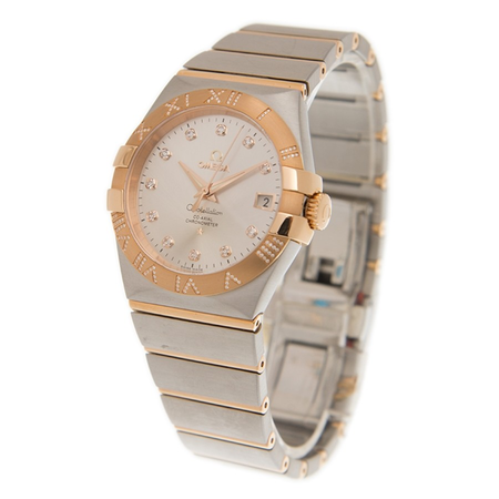 Omega Constellation Automatic Chronometer Diamond Silver Dial Ladies Watch 123.25.35.20.52.003