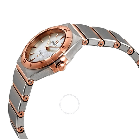 Omega Constellation Manhattan Mother of Pearl Dial Ladies Steel and 18kt Sedna Gold Watch 131.20.25.60.05.001