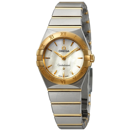 Omega Constellation White Mother of Pearl Dial Ladies Steel and 18kt Yellow Gold Watch 131.20.25.60.05.002