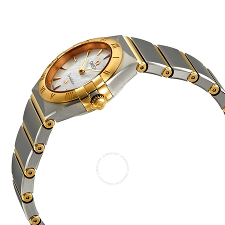 Omega Constellation White Mother of Pearl Dial Ladies Steel and 18kt Yellow Gold Watch 131.20.25.60.05.002