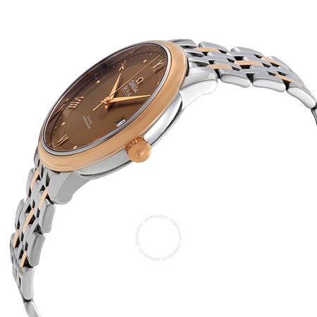 Omega De Ville Prestige Automatic Chronometer Brown Dial Two-Tone Men's Watch 424.20.40.20.13.001