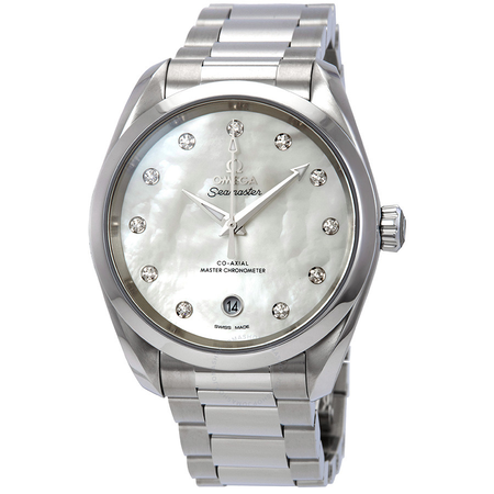 Omega Seamaster Aqua Terra Automatic Chronometer Diamond Ladies Watch 220.10.38.20.55.001