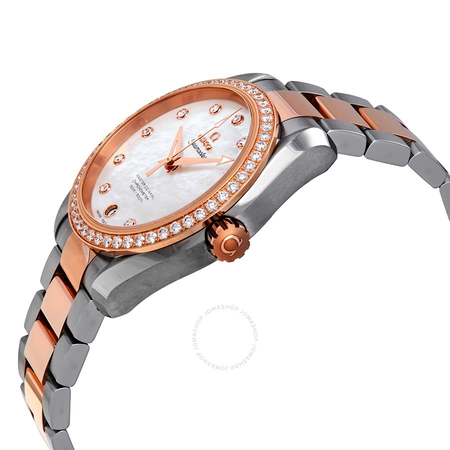 Omega Seamaster Aqua Terra Mother Of Pearl Dial Stainless Steel Ladies Watch 23125392155001