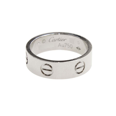 Cartier Love 18 KT White Gold Ring 58 B40847