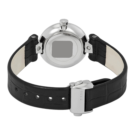 Rado Coupole Black Dial Ladies Leather Watch R22854705