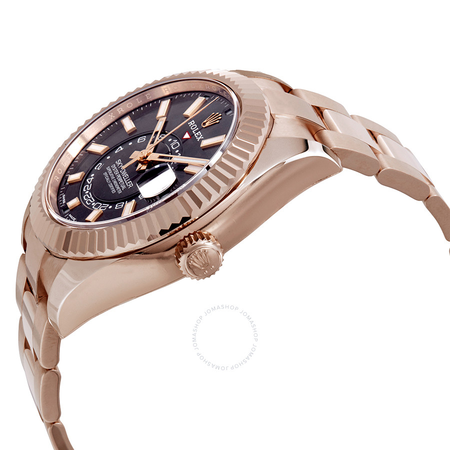 Rolex Sky-Dweller Dark Rhodium Automatic Men's 18kt Everrose Gold Oyster Watch 326935DRSO