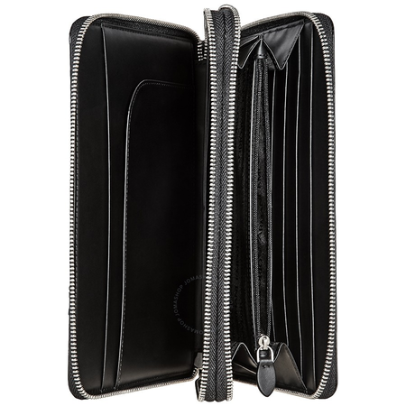 Emporio Armani Men's Zip Around Wallet Black Minorca Double Zip Ard Y4R032-YC043-80001