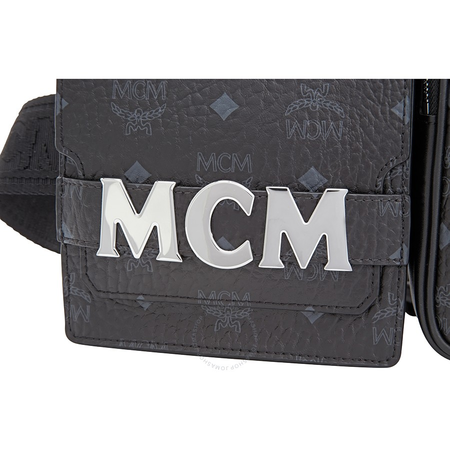 MCM Mcm Ladies Leather Stark Black Stark Belt Bag MUZ8AVE11BK001