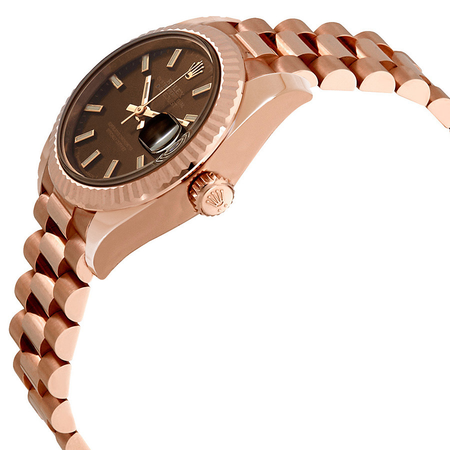 Rolex Lady Datejust Chocolate Dial 18K Everose Gold Automatic 28 mm Ladies Watch 279175CHSP