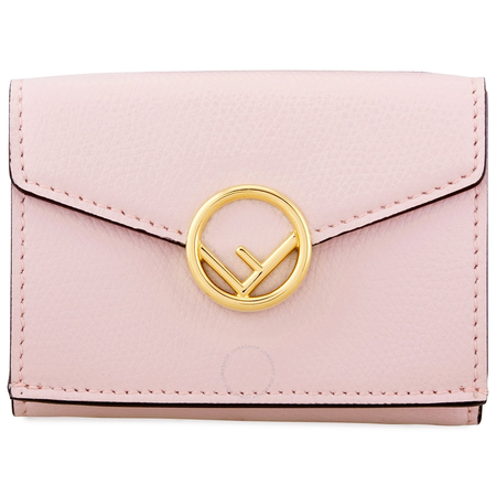 Fendi Fendi Ladies Micro Trifold Pink Leather Wallet 8M0395-A18B-F01KW
