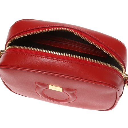 Ferragamo Gancini Leather Camera Bag in Red 21H006 691324