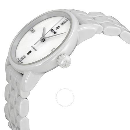 Rado Diamaster Automatic Mother of Pearl Dial White Ceramic Ladies Watch R14044907