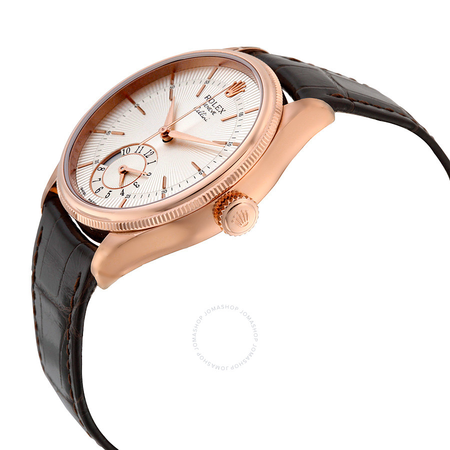 Rolex Cellini Dual Time Silver Dial 18kt Everose Gold Men's Watch 50525SSBRL
