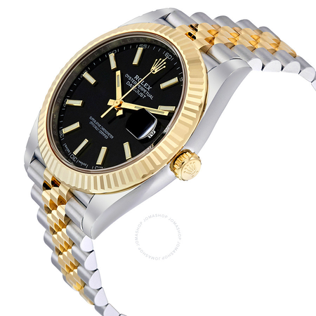 Rolex Datejust 41 Black Dial Steel and 18K Yellow Gold Jubilee Men's Watch 126333BKSJ