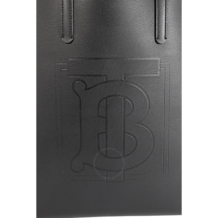 Burberry Large Embossed Monogram Motif Leather Tote in Black 8019610