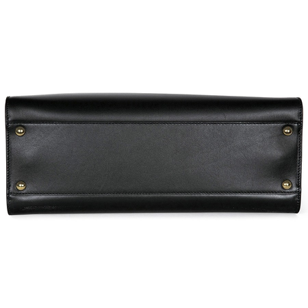 Ferragamo Open Box -  Marlene Black Leather Handbag - Black 21D552