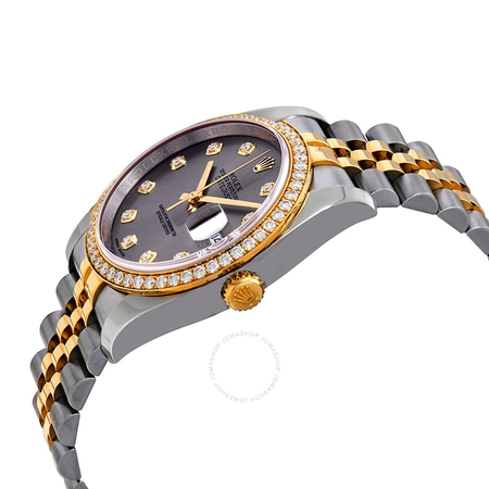Rolex Grey Diamond Dial Automatic Steel and 18kt Yellow Gold Jubilee Watch 116243GYDJ