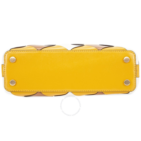 Michael Kors Mott Woven Leather Market Tote- Jasmine Yellow 30H8BOXT6T-761