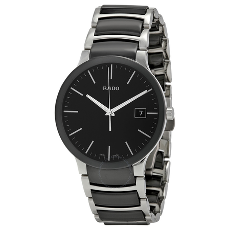 Rado Centrix Black Dial Stainless Steel and Black Ceramic Men's Watch R30934162