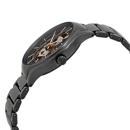 Rado True Automatic Open Heart Black/Skeleton Dial Men's High-Tech Ceramic Watch R27100162