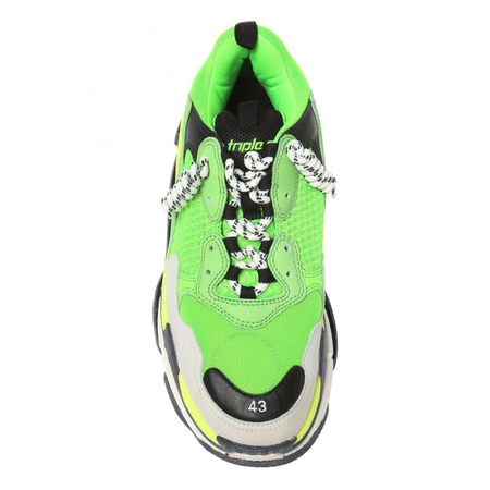 Balenciaga Men's Green Triple S 'Very Fluo' Sneakers 541623 W09O9 3874
