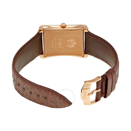Piaget Black Tie Emperador Silver Dial Brown Leather Men's Watch G0A33070
