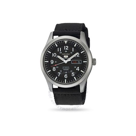 Seiko 5 Sport Automatic Black Canvas Men's Watch SNZG15