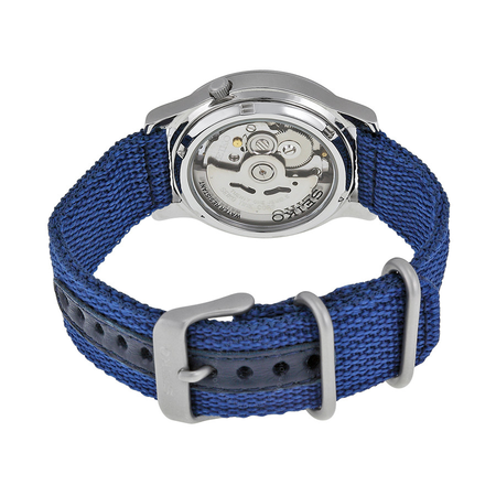 Seiko 5 Blue Dial Blue Canvas Men's Watch SNK807