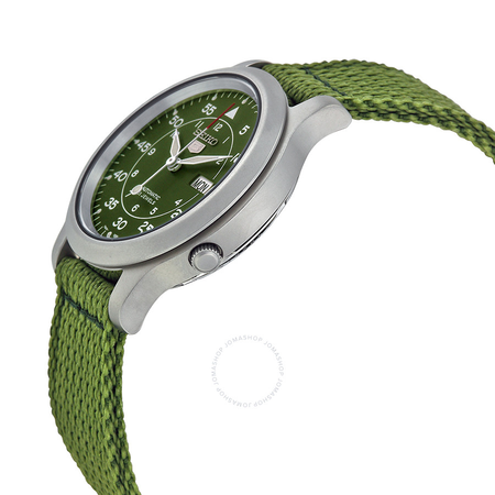 Seiko 5 Green Dial Green Canvas Men's Watch SNK805