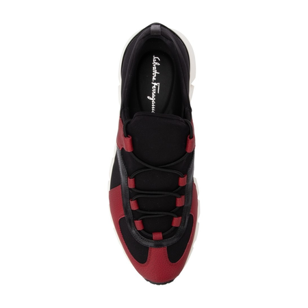 Ferragamo Men's Black/Red Sneakers 02B467 706619