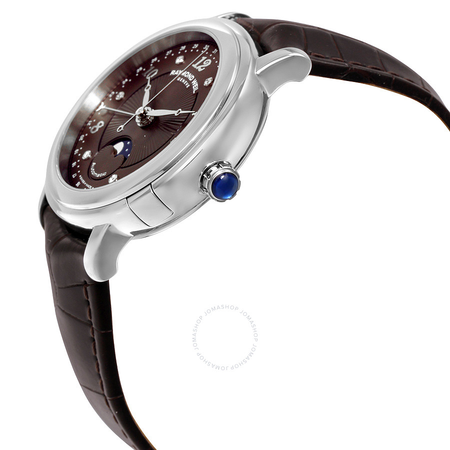 Raymond Weil Maestro Automatic Brown Diamond Dial Dark Brown Leather Ladies Watch 2739-L2-05785