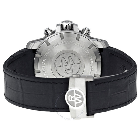 Raymond Weil Nabucco Chronograph Black Dial Black Leather Men's Watch 7800-TIR-00207