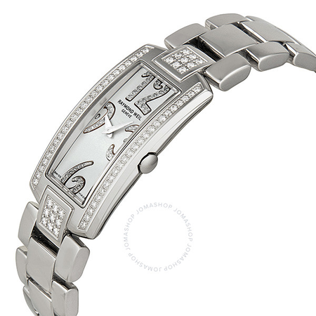 Raymond Weil Shine Diamond White Dial Steel with Light Brown Strap Ladies Watch 1500-ST2-05383