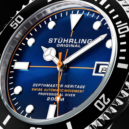 Stuhrling Original Aquadiver Automatic Blue Dial Men's Watch M13519