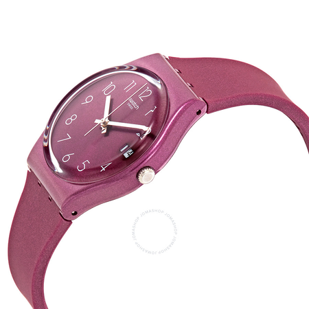 Swatch Redbaya Red Dial Red Silicone Ladies Watch GR405