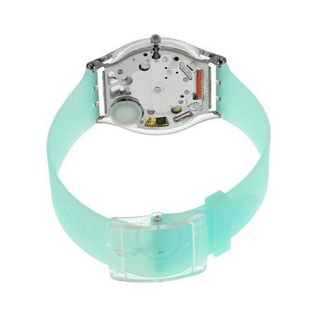 Swatch Summer Breeze Silver Dial Blue Silicone Ladies Watch SFK397
