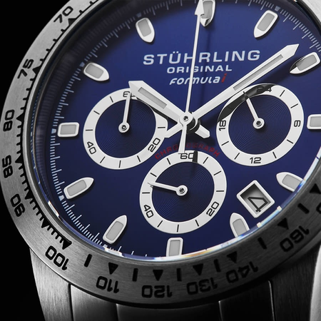 Stuhrling Original Monaco Quartz Blue Dial Men's Watch M13567