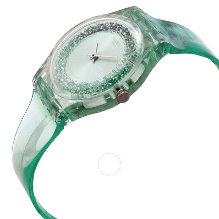 Swatch AMAZO-NIGHT Quartz Green Dial Ladies Watch GG225